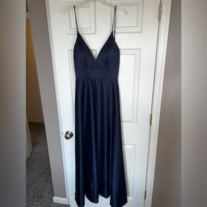 Morilee 21573 V Neck Satin Bridesmaid Dress size 6